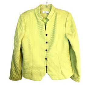 Zoda 10 Women's Blazer Lime Green Suit Coat Misses Size Medium M Jacket